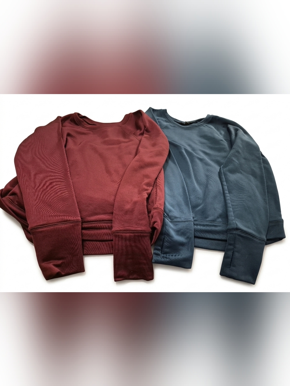 SET: Burgundy & Blue Crewnecks, Banana Republic
